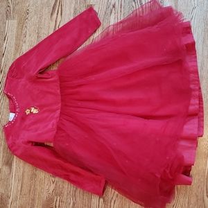 (10/12) Disney Store Youth Embroidered Winnie the Pooh Long Sleeve Dress Formal